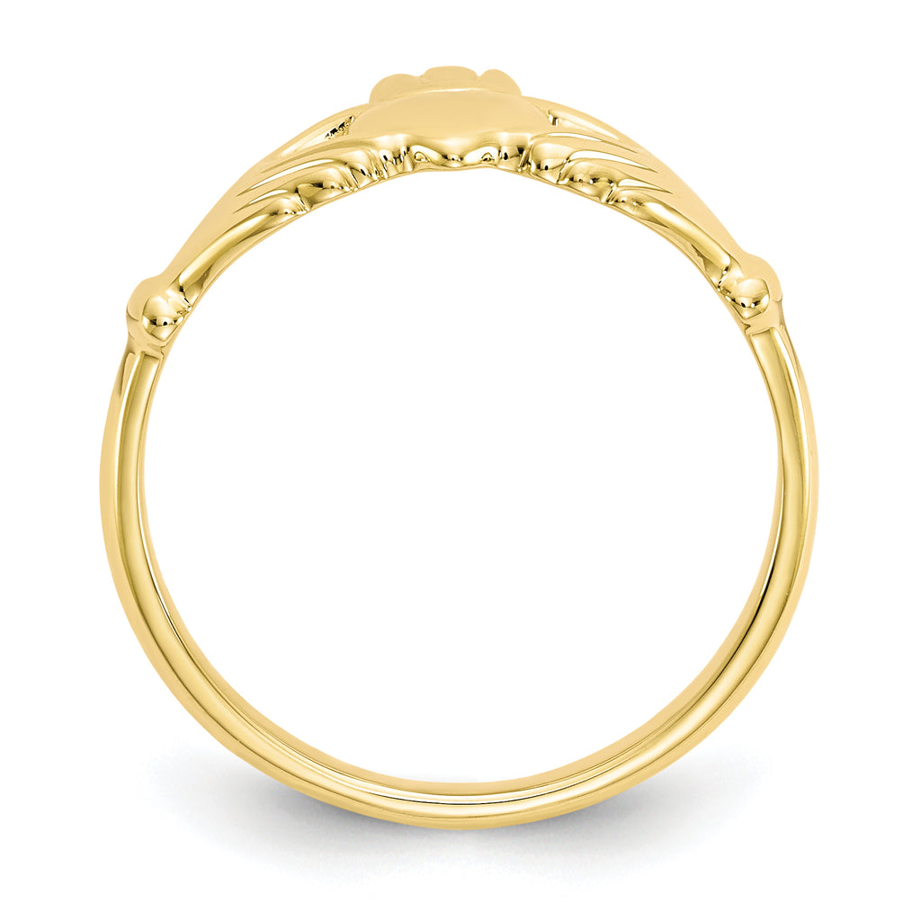 10 Karat Yellow Gold Claddagh Ring X1003