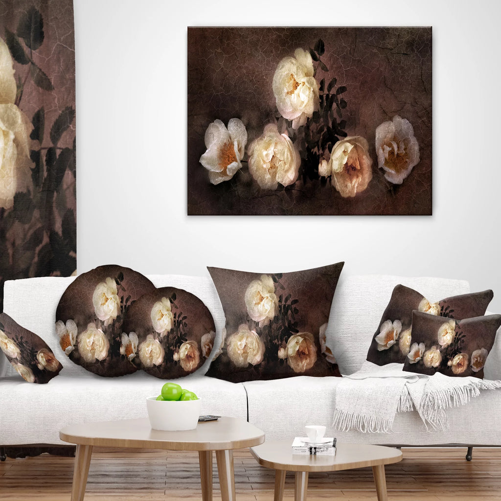 Floral Throw Pillow 16x16 O3423
