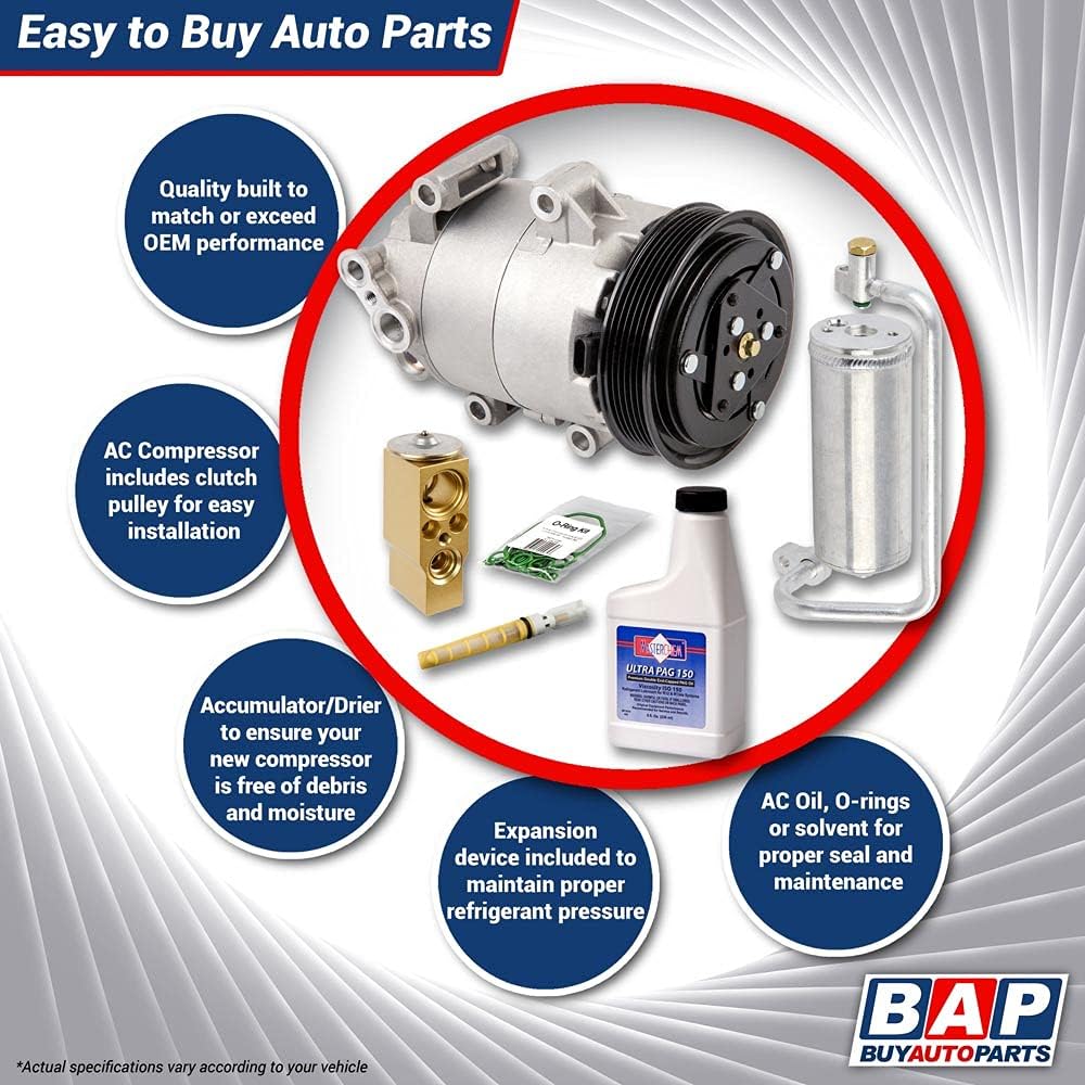 AC Compressor & A/C Kit For 1994 Ford Ranger V6 Mazda B3000 B4000 R134a Air Conditioning H3345
