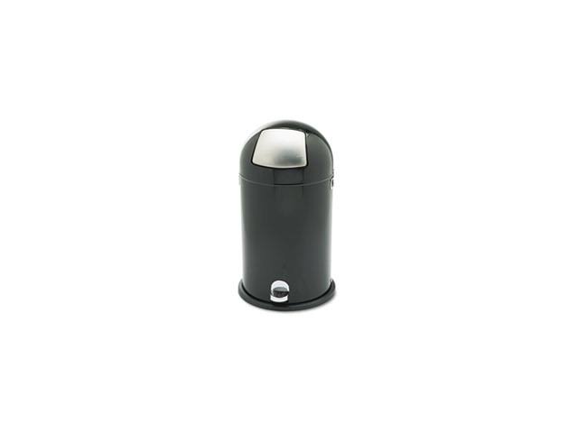 12 Gallon Dome Step-On Receptacle Black A786372