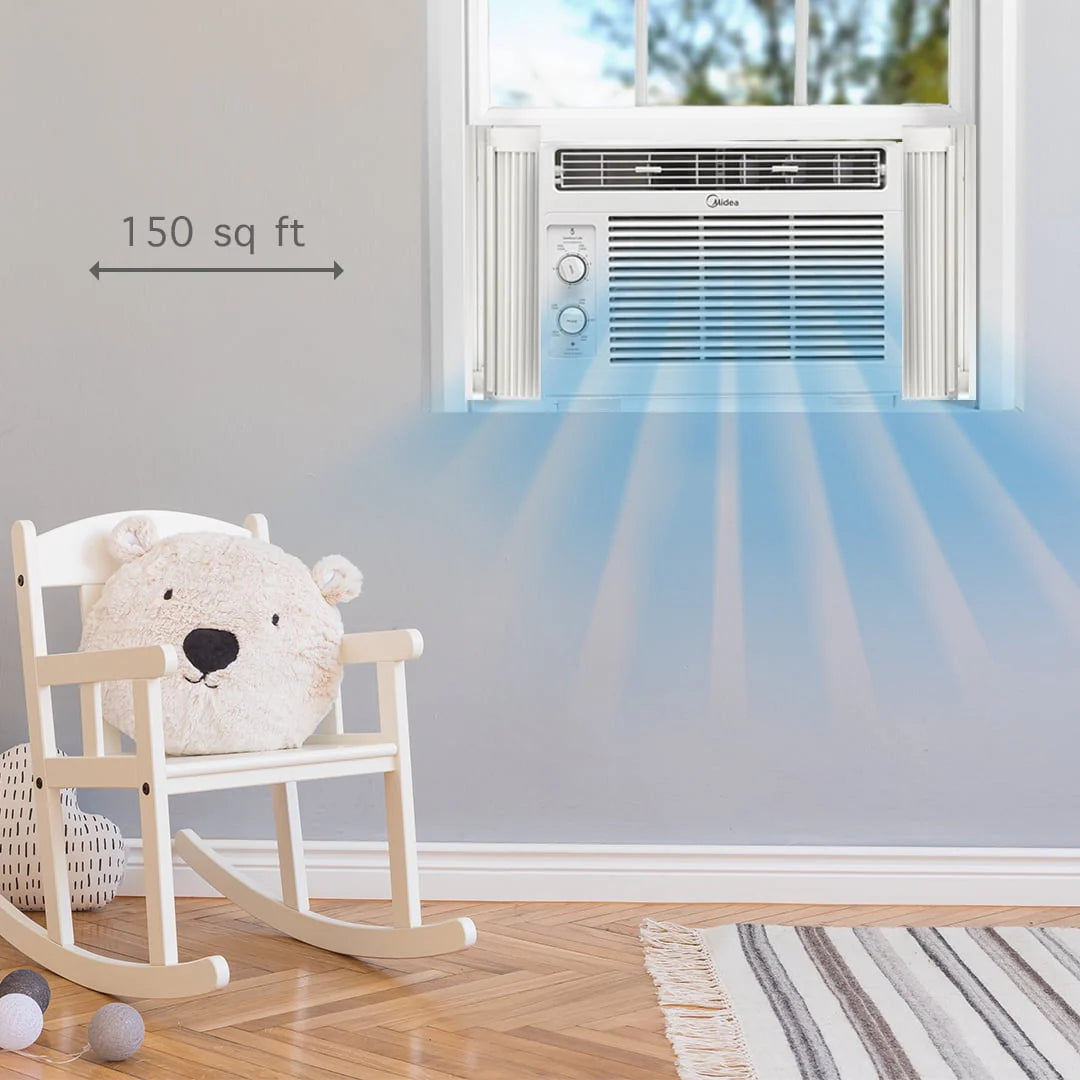 5,000 BTU 150 Sq ft Mechanical Window Air Conditioner, White U280