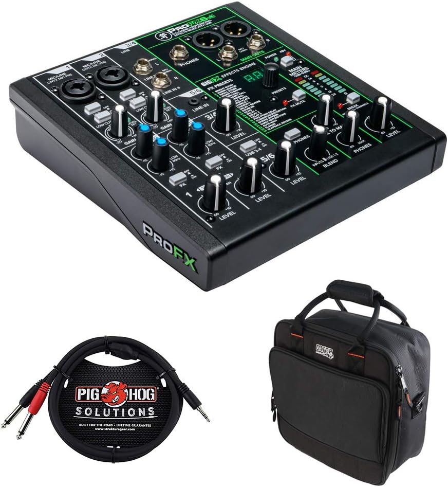 6-Channel Mixer with Built-In FX and Mixer Bag H6148