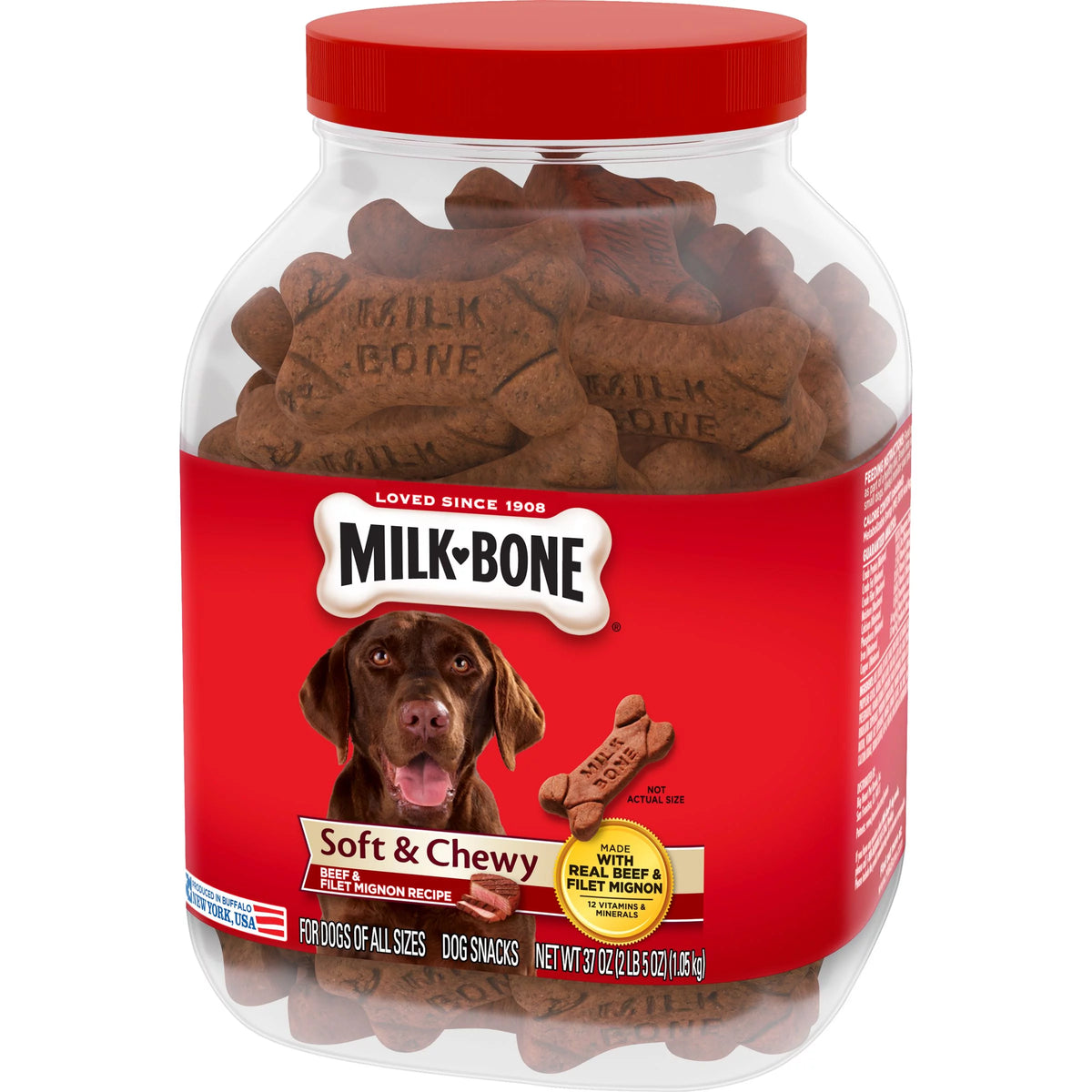 37 Oz. Soft & Chewy Beef & Filet Mignon Dog Snacks T986