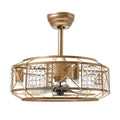 20" Crystal 4 Lights Ceiling Fan L474