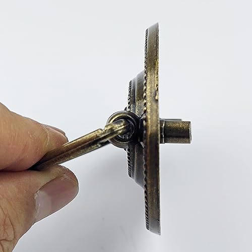 2 1/4" Antique Brass Oval Drop Swing Cabinet Knob Hardware 57 mm 2.25" Centers P52694