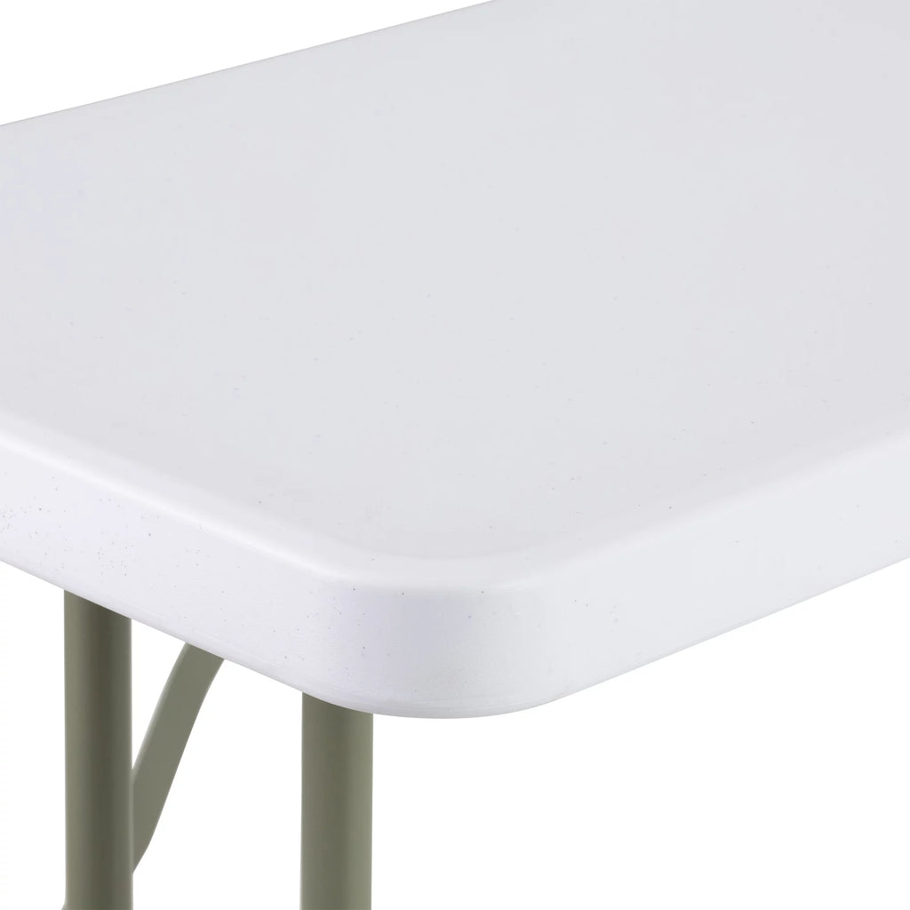 White 6 ft Heavy Duty Portable Plastic Folding Table Y296470