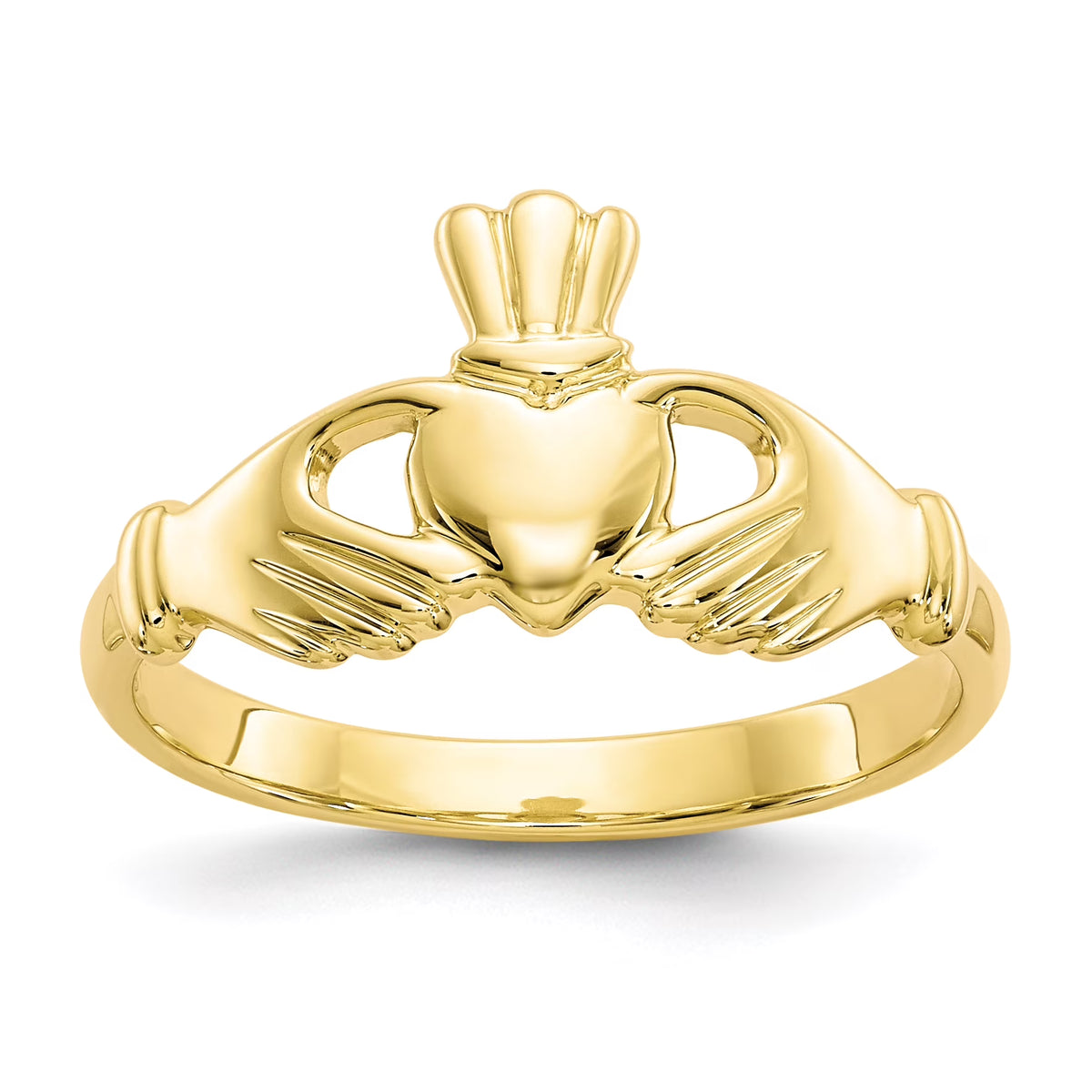 10 Karat Yellow Gold Claddagh Ring X1003