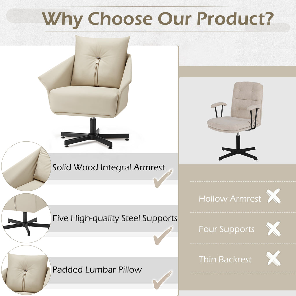 Swivel Armchair Upholstered with Metal Legs J9409