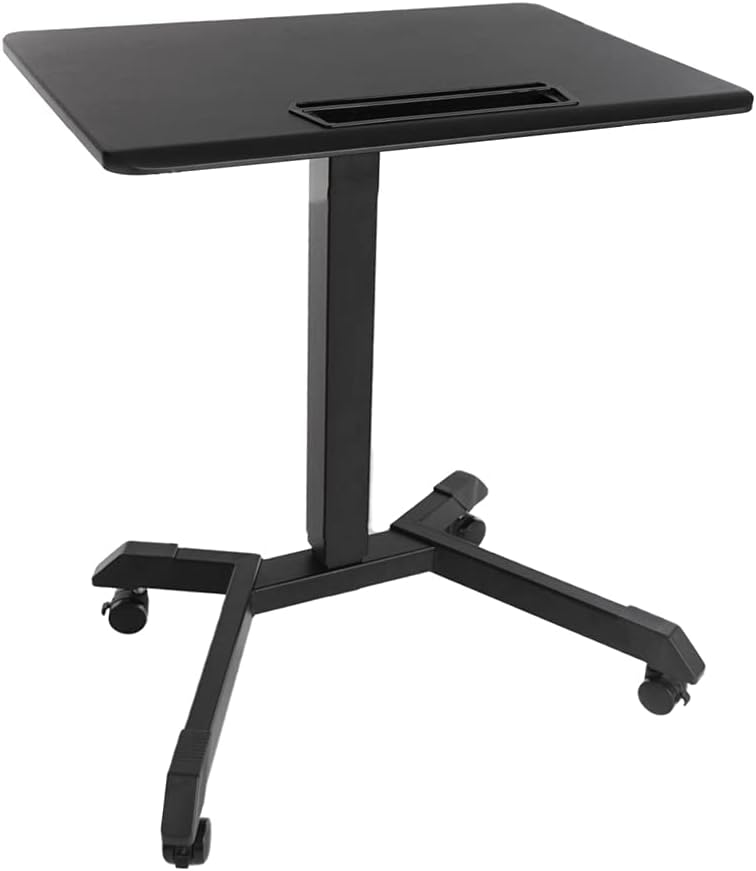 Pneumatic Height Adjustable Laptop Desk 24 Inches Mobile Rolling Desk O3226