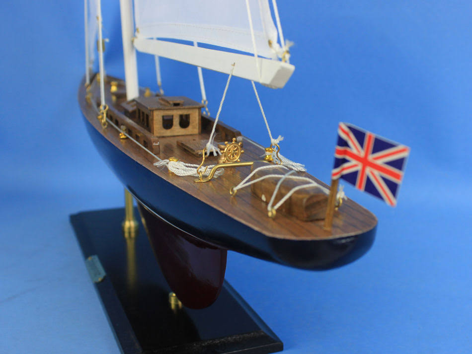 35x22 Wooden Model Sailing Yacht E528726
