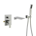 Wall Mount Roman Tub Faucet with Hand Shower Brushed Nickel N6052
