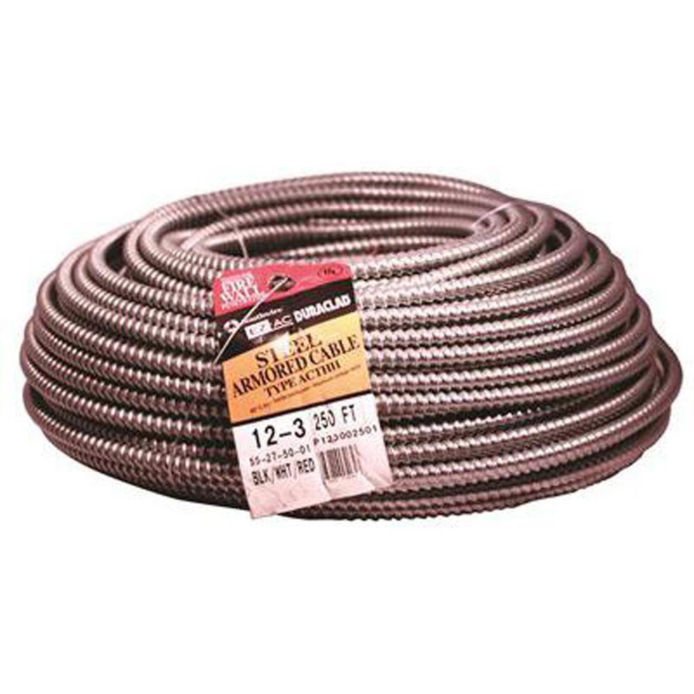 250 ft. 12/3 Solid Steel Armored AC Cable I290