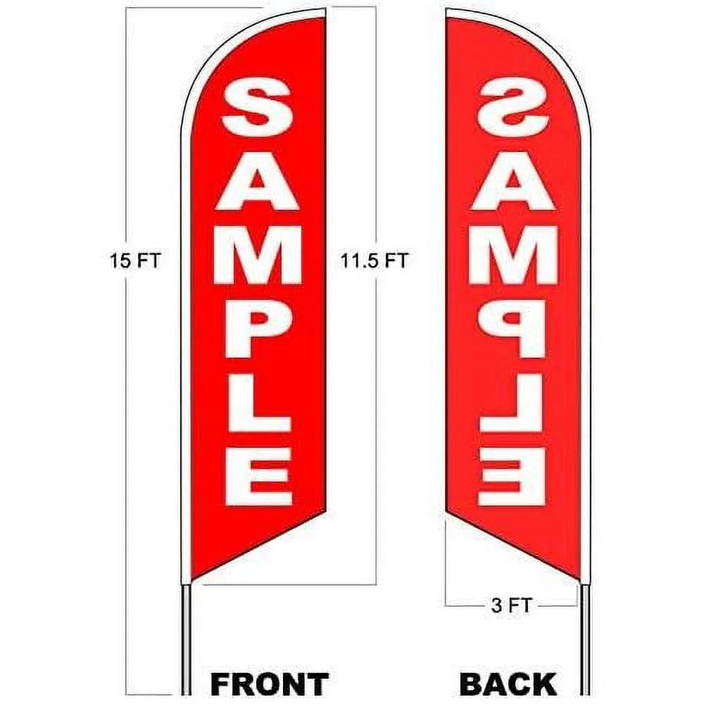 PHILLY CHEESESTEAK 15 Ft Tall Windless Swooper Flag Feather Banner Sign Kit N4936