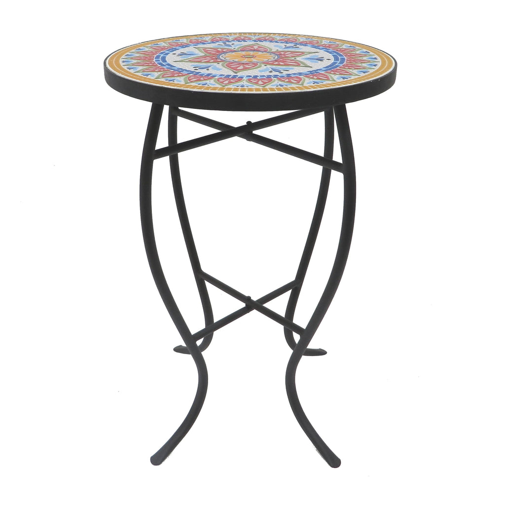 Mosaic Glass Top Folding Side Table G5545