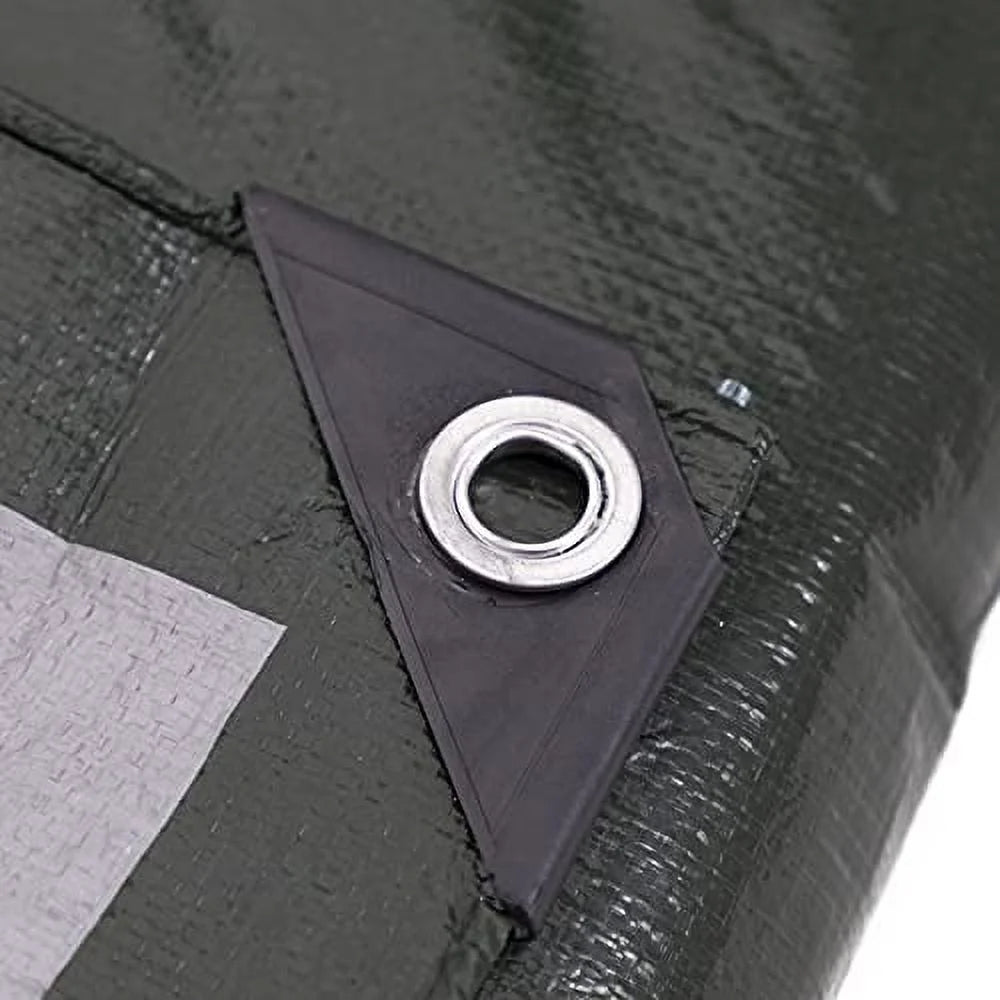 Heavy-Duty 8-mil Reversible Green/Silver Poly Tarp K787