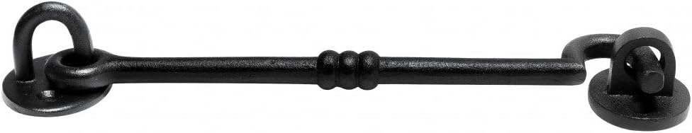 Black Wrought Iron Cabin Hook Eye 7 Inches Long Pack of 6 T4179