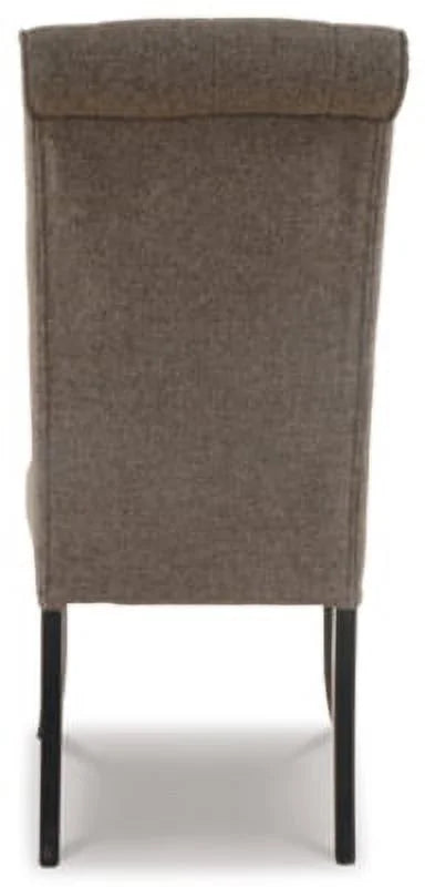 Brownish Gray Tufted Upholstered Armless Dining Chair, Set of 2 D4811
