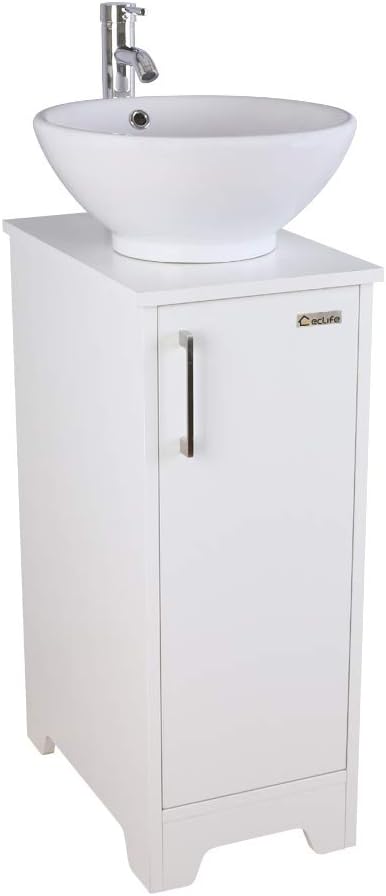 13 inch White Free Standing Bathroom Vanity J56230