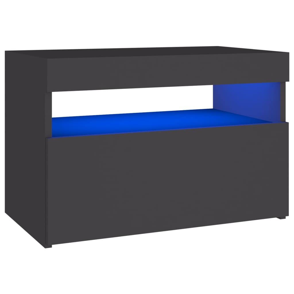 Gray TV Cabinet with LED Lights O1147