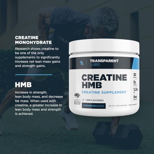 Creatine Monohydrate Powder with HMB, 30 Servings, Unflavored H643836