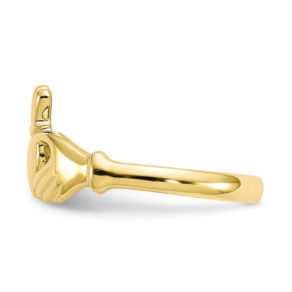 10 Karat Yellow Gold Claddagh Ring X1003