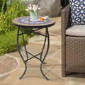 Mosaic Glass Top Folding Side Table G5545