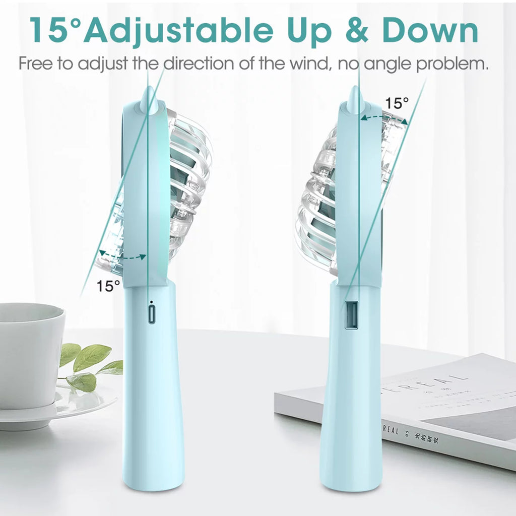 4 Speeds Mini Handheld Fan USB Rechargeable Q6259