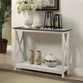 White Oak 2-Tier Console Table E692