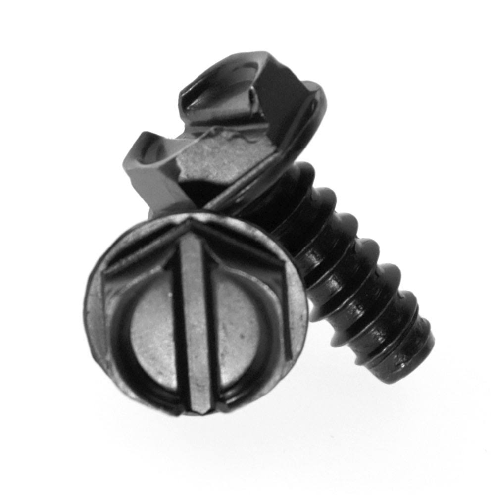 8-18 x 1/2 Sheet Metal Screw Slotted Hex Washer Head Type B Low Carbon Steel Black Oxide L978