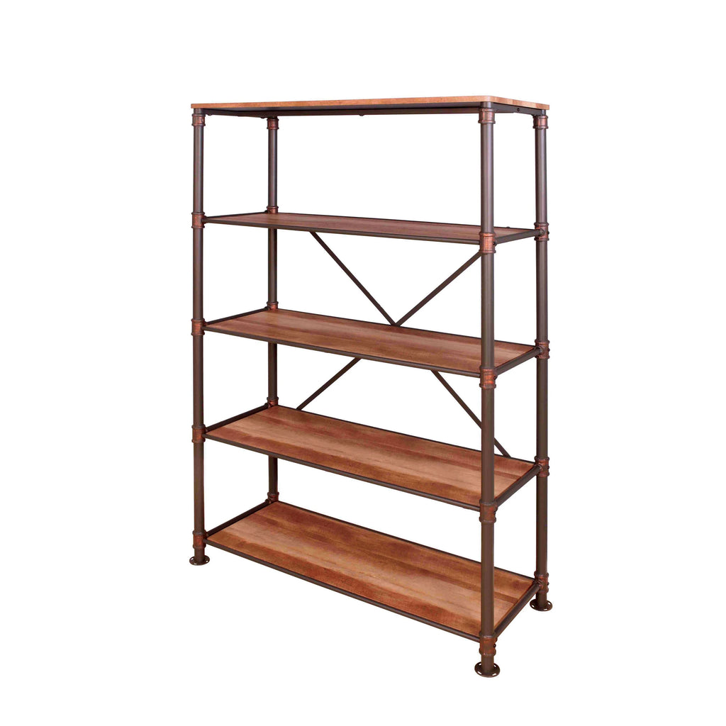Black Metal 5-Tier Bookshelf X38846