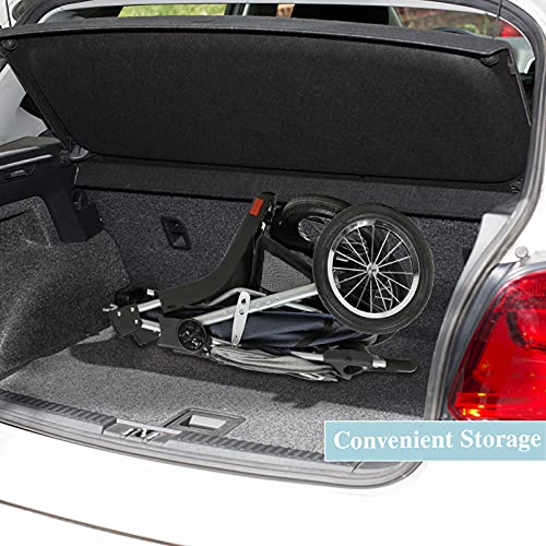 Heavy Duty Foldable Dog Stroller Black Red N9048