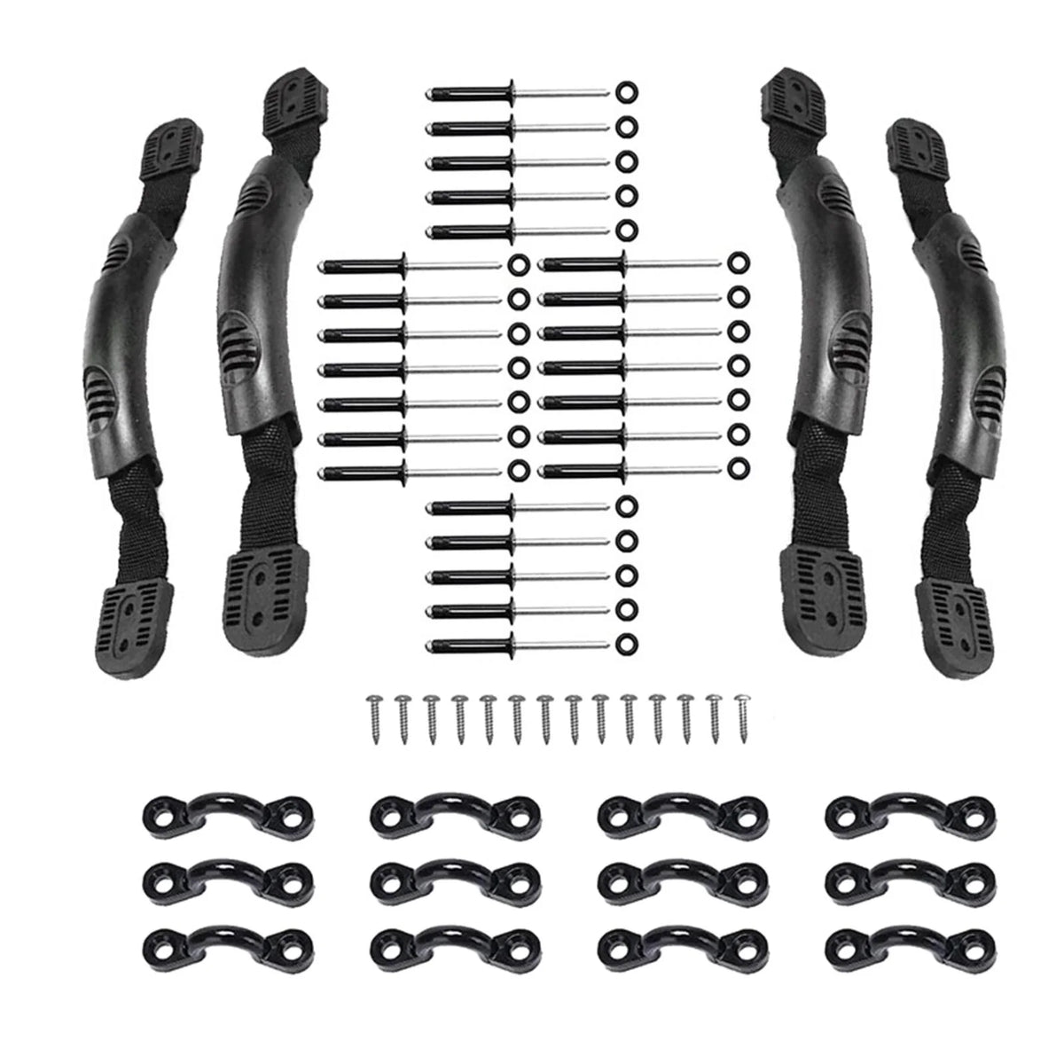 Black Kayak Carry Handles with Screws Pad Eye B994