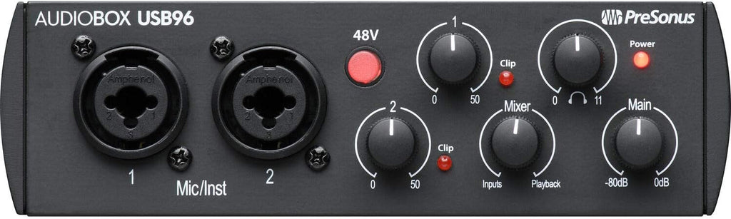 Audio Interface Full Studio Bundle with Studio Monitors and Instrument Cable T60801
