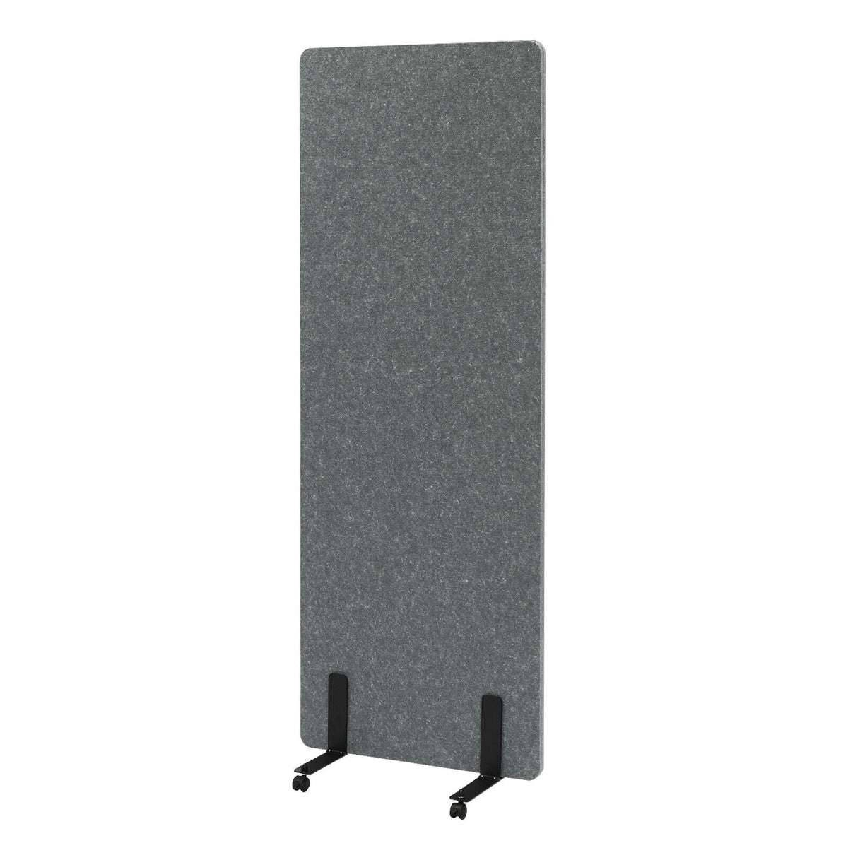 Freestanding Acoustic Room Divider Privacy Screen with Lockable Wheels H283