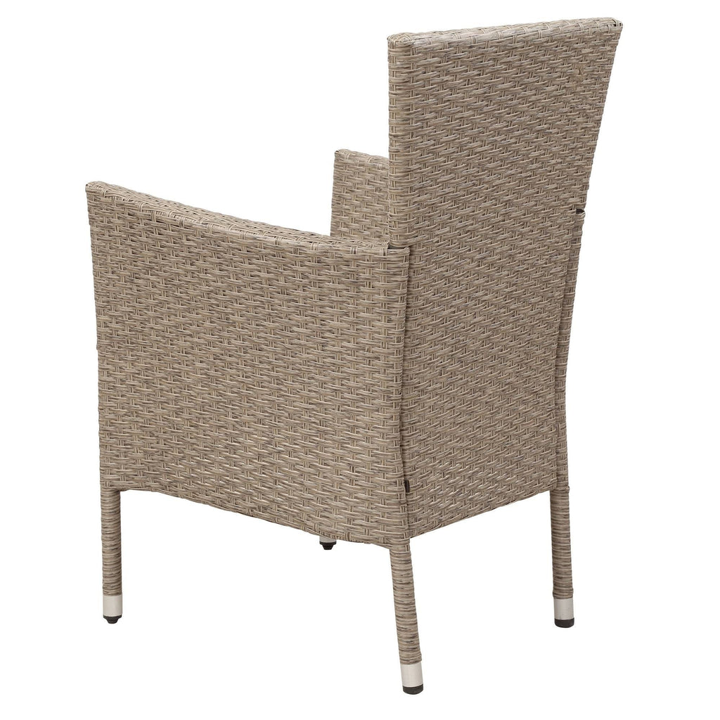 Beige-Brown 7 Piece Patio Wicker Dining Table Z939656