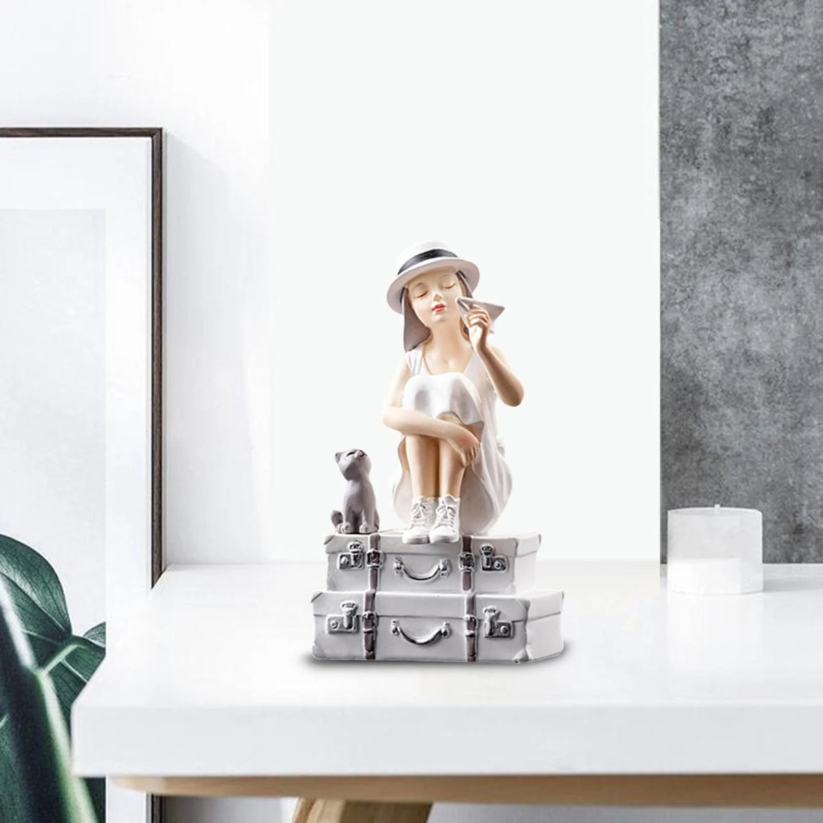 Girl Figurine Statue Sculpture Desktop Ornament F43134