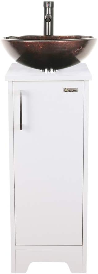 13 inch White Free Standing Bathroom Vanity J56230