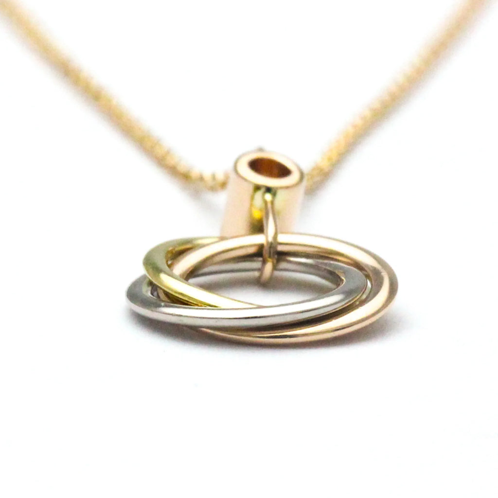 18K Pink Gold, White Gold, Yellow Gold Diamond Pendant Necklace B75535