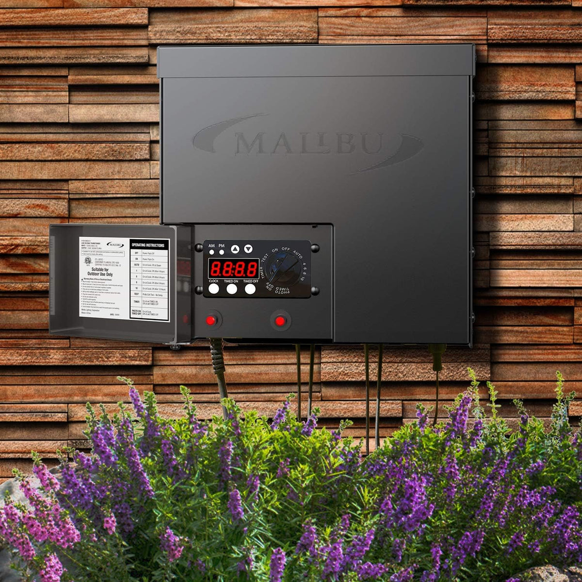 600-Watt Transformer with Timer and Sunlight Sensor for Low Voltage Landscape Lighting E637113