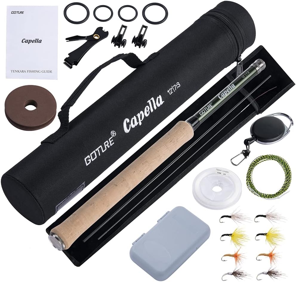 12FT 30T Carbon Fiber Telescopic Fly Fishing Rod Kit X91639