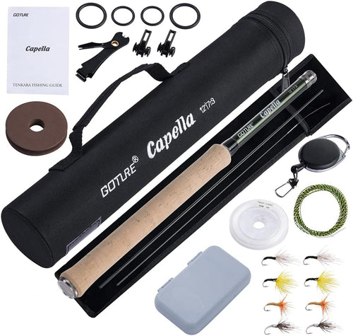 12FT 30T Carbon Fiber Telescopic Fly Fishing Rod Kit X91639