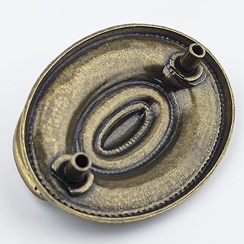2 1/4" Antique Brass Oval Drop Swing Cabinet Knob Hardware 57 mm 2.25" Centers P52694