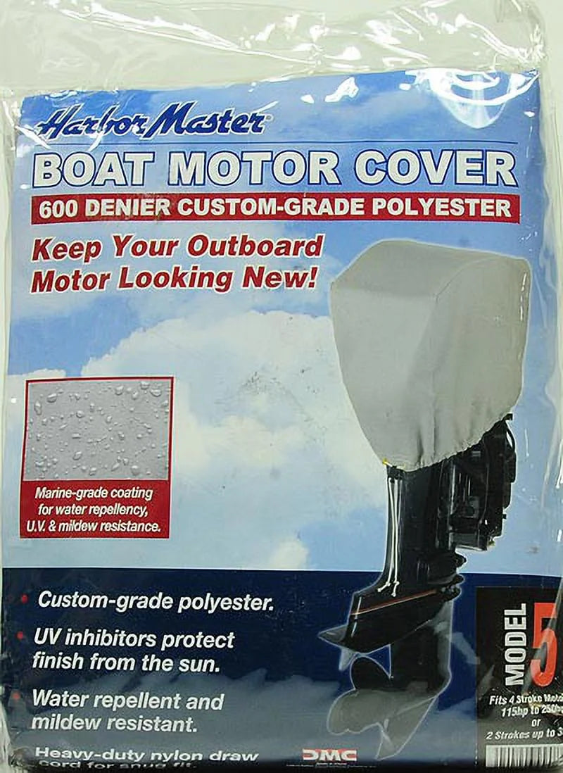 Gray 600 Denier Polyester Boat Motor Cover B35294