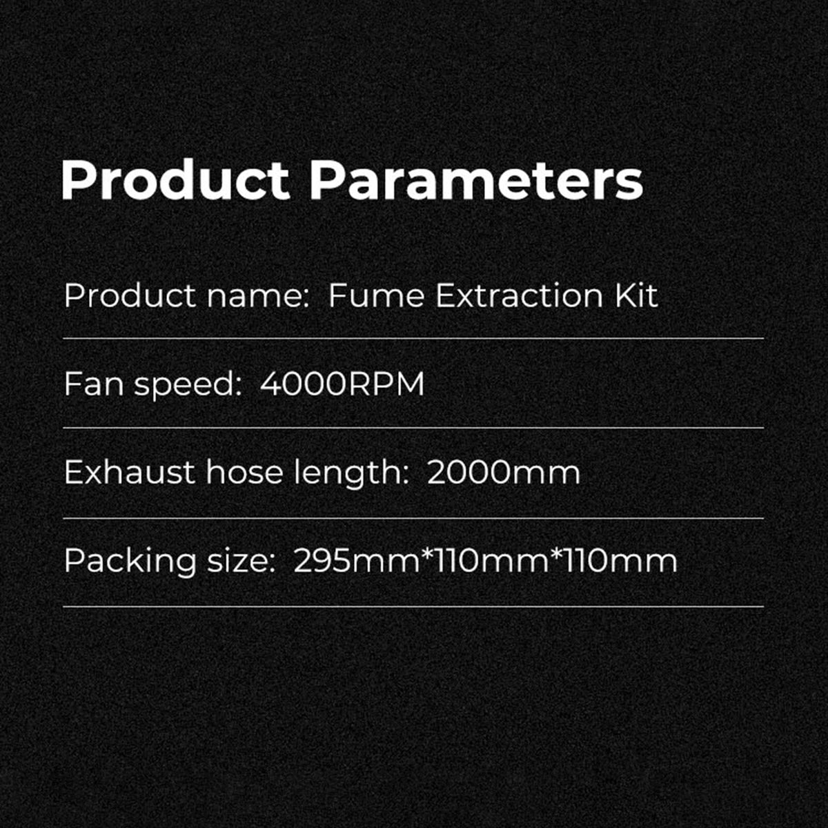 Fume Extraction Kit with 4000 RPM Ventilation Fan And 2000mm Exhaust Hose I45903