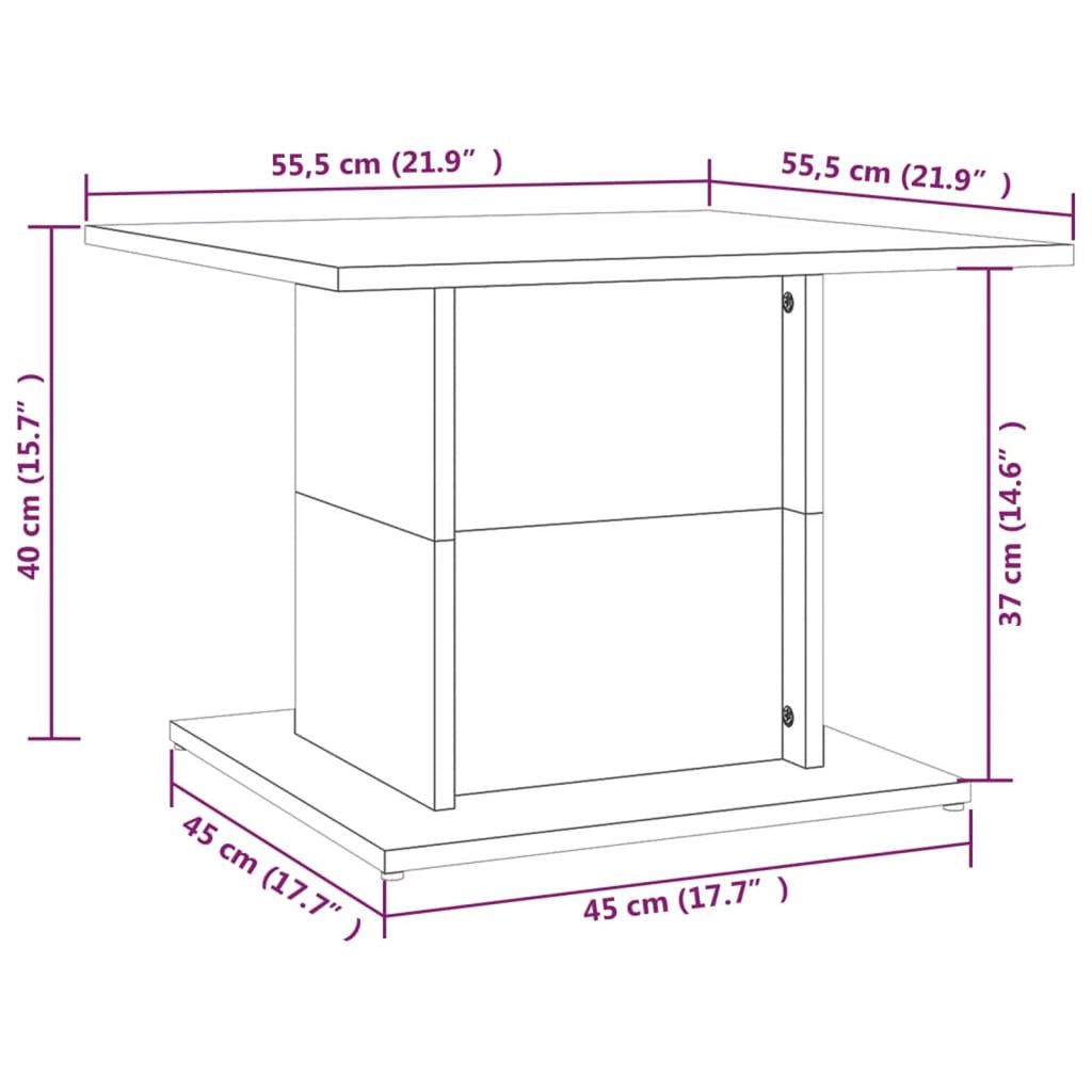 Brown Oak Engineered Wood Coffee Table P39464