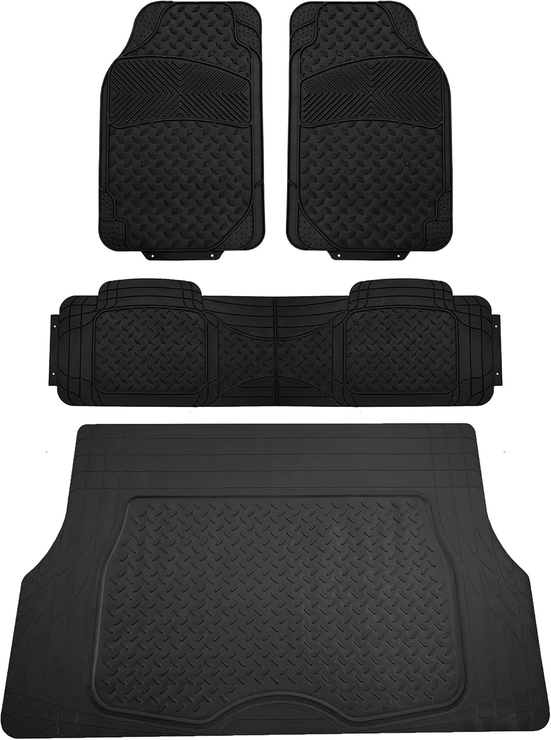 Beige Trimmable All Weather Car Floor Mats with Cargo Liner F1180