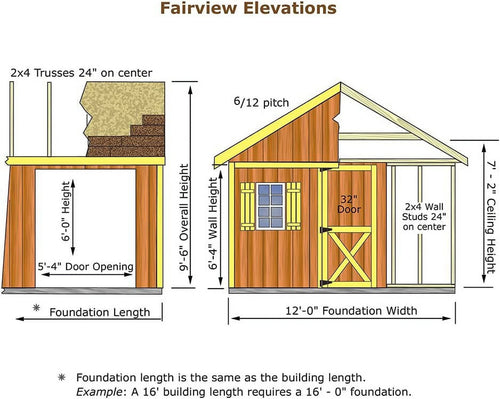 12X12 Wood Shed Kit H796656