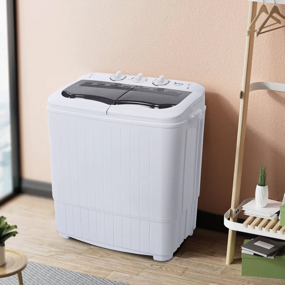 14.3LBS Semi-automatic Compact Twin Tub Washing Machine S2547