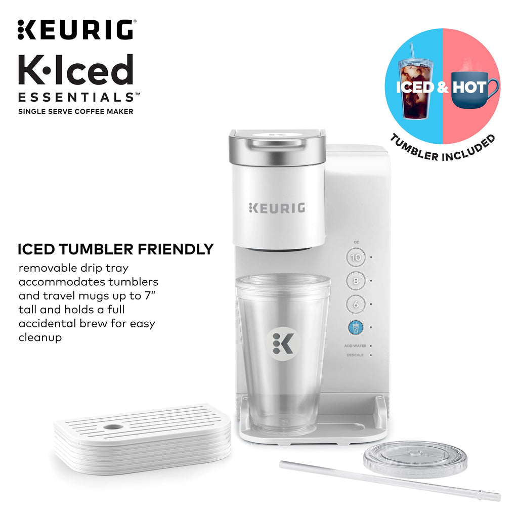 White Iced and Hot Single-Serve Coffee Maker V873