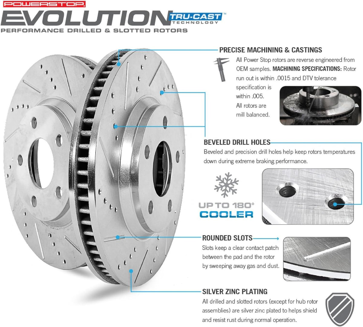 Front and Rear Carbon Fiber Brake Pads with Drilled & Slotted Brake Rotors Kit W8040